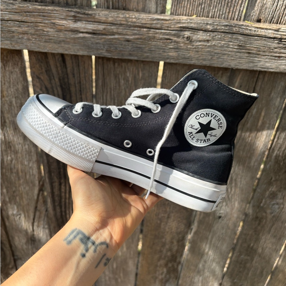 Black Platform Chuck Taylor Converse High-Tops